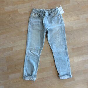 CAROLINE CONSTAS Remi Pant elastic waist straight leg jeans light bleach Size 30
